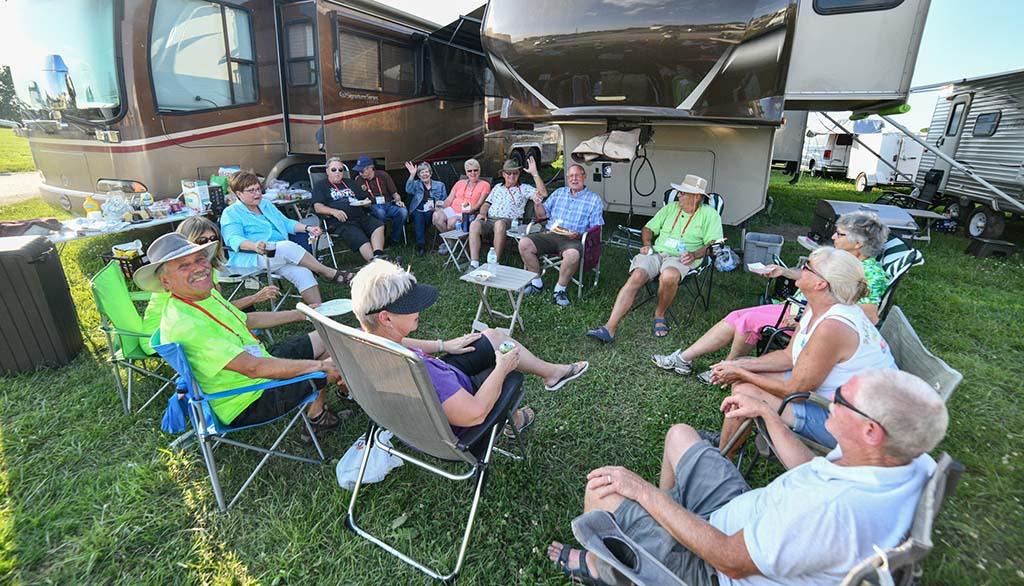 People in RV Rally Groups